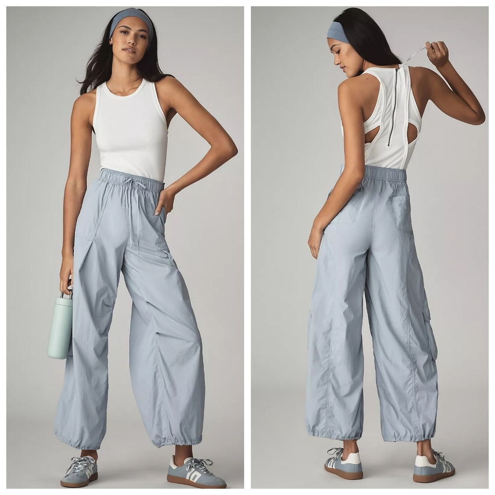 🏷NWT Anthropologie Daily Practice Messa Jumpsuit In Blue-Grey - Size XS